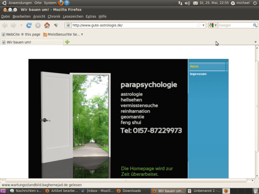 Aktuelle Webseite www.gute-astrologie.de